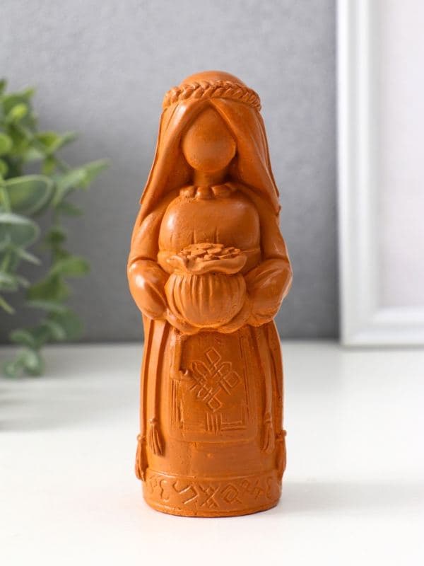 Фигурка - оберег «Денежная берегиня», декоративная, 14×6×6 см, красная глина — фото 2