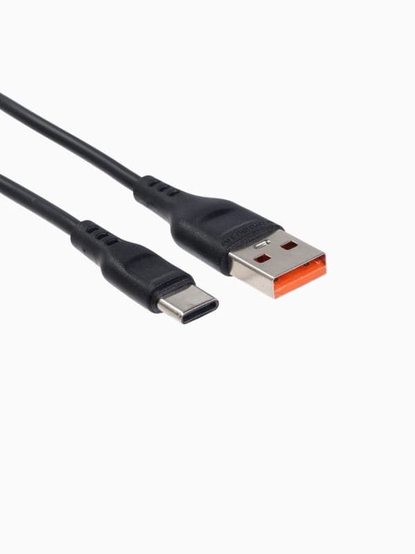Кабель D-01T, Type-C - USB, 1 м, 2.4 A, зарядка + передача данных, чёрный — фото 2