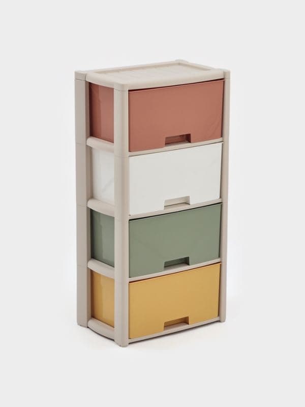 Комод 4-х секционный «Колорит», пластик, 47.5×30×94 см — фото 3