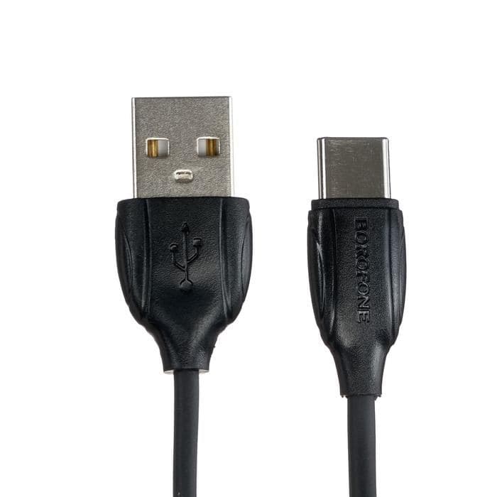 Кабель Borofone BX19, Type-C - USB, 3 A, 1 м, чёрный — фото 2
