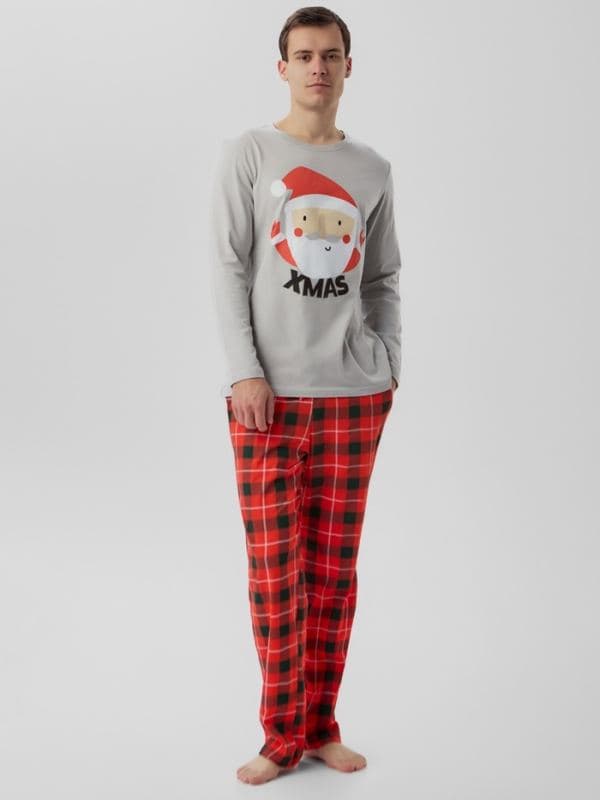 Пижама новогодняя мужская: лонгслив, брюки KAFTAN Santa — фото 4