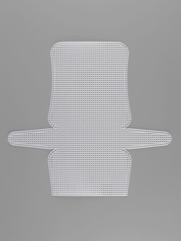 Канва-основа для вышивания сумки, пластиковая, 33.5×35.5 см, 2×2 мм, цвет белый — фото 2