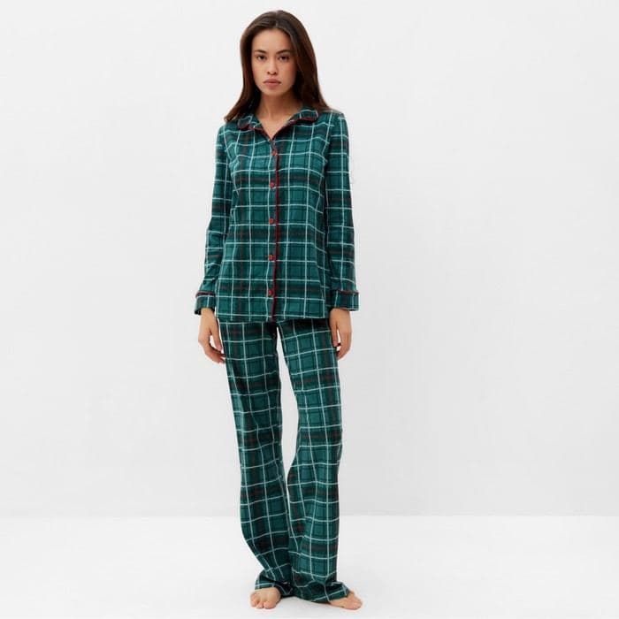 Пижама новогодняя женская: рубашка, брюки, KAFTAN Green mood — фото 1
