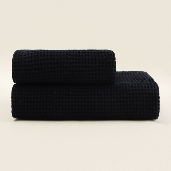 Полотенце вафельное SL HOME: Linen «Дарк Маре», чёрное — фото 3
