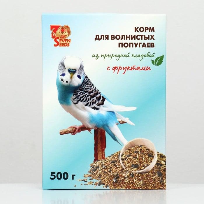 Корм Seven Seeds для волнистых попугаев, с фруктами, 500 г — фото 2