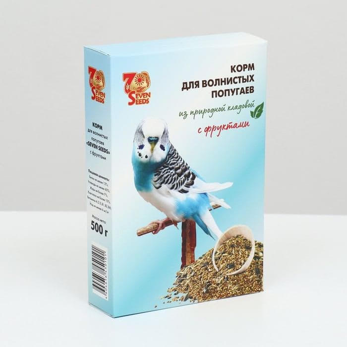 Корм Seven Seeds для волнистых попугаев, с фруктами, 500 г — фото 4
