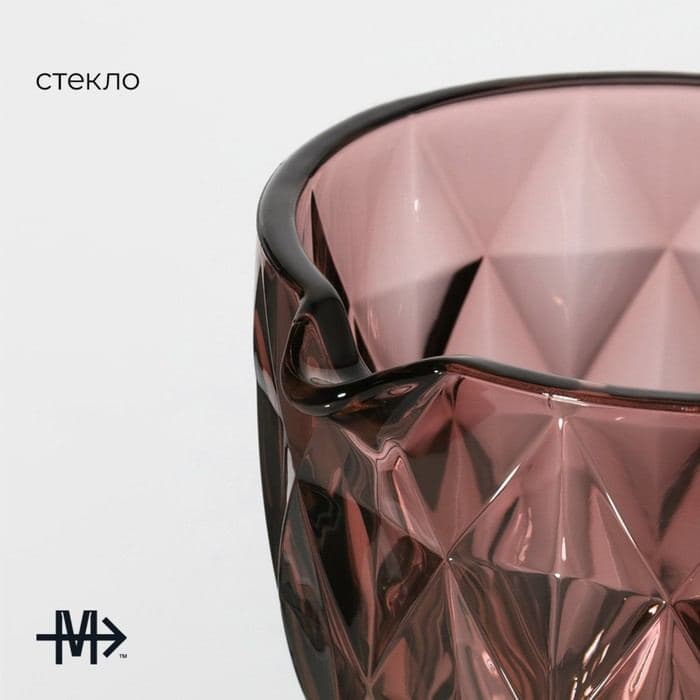 Кувшин для воды Magistro «Круиз», 1.1 л, 14×19.5 см, стекло, розовый — фото 2