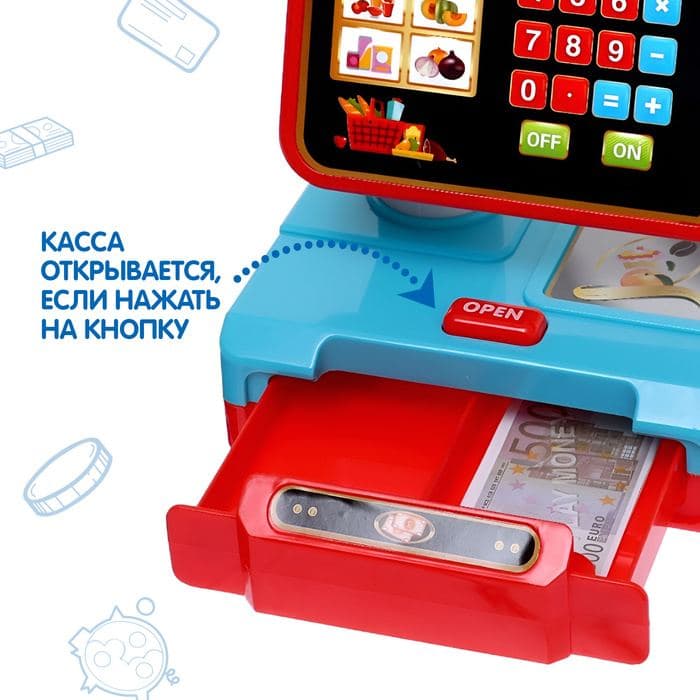 Касса-калькулятор ZABIAKA «Мой магазин», световые и звуковые эффекты — фото 4