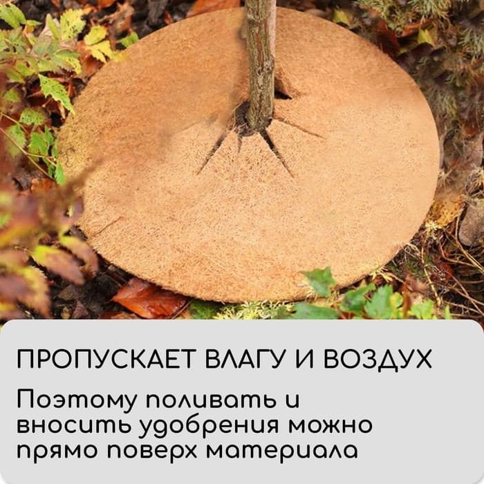 Круг приствольный, d=0.3 м, из кокосового полотна, набор 5 шт., «Мульчаграм» — фото 5