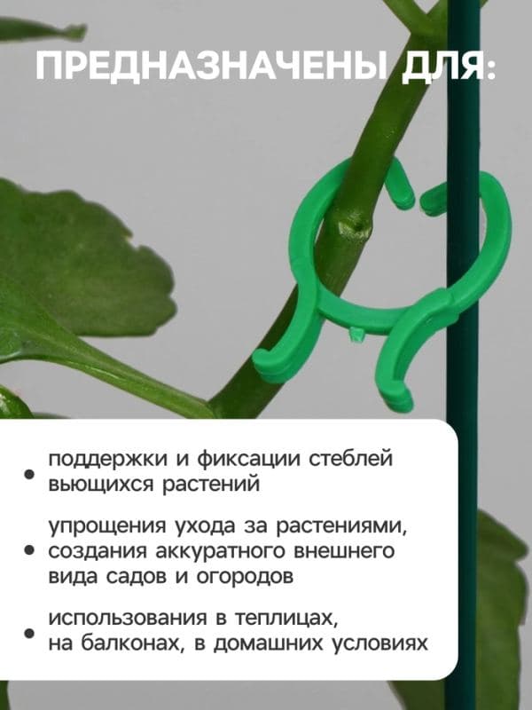 Набор креплений для растений, набор 50 шт., Greengo — фото 3
