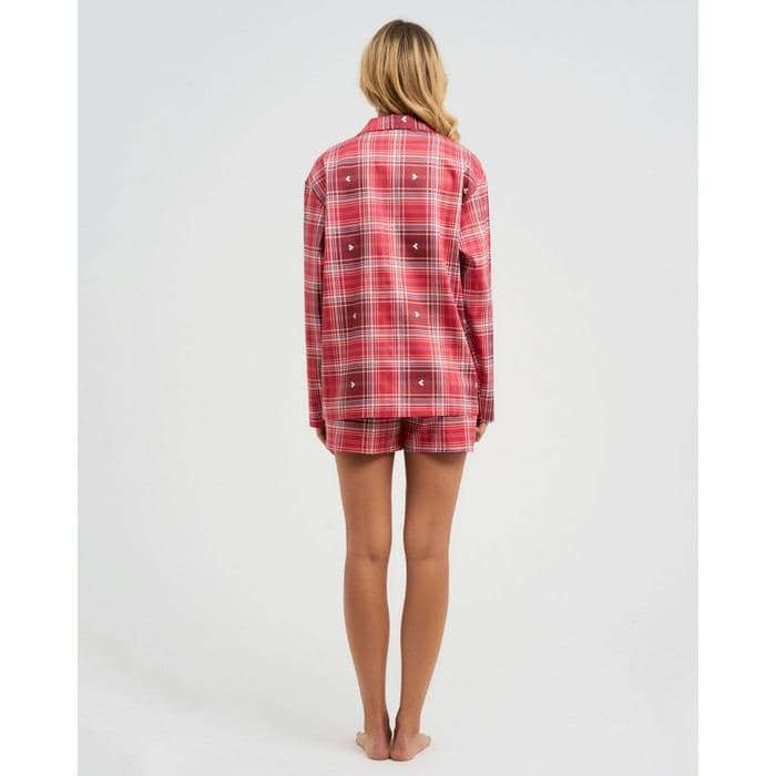 Пижама женская: рубашка, шорты, женская KAFTAN Red — фото 4