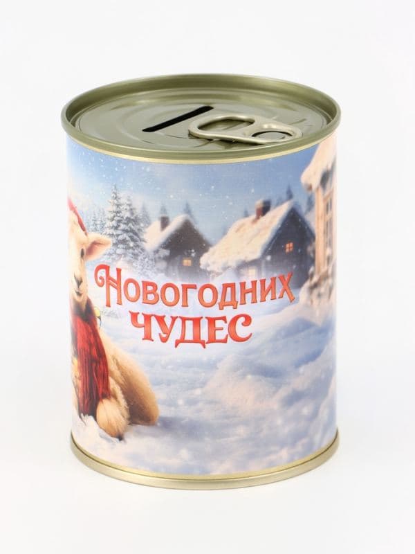Копилка-банка металл «Новогодняя»,7.5×9.5 см — фото 2