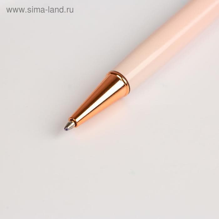 Ручка шариковая, синяя паста, 1.0 мм, с шейкером, металл «Ты совершенна» — фото 2