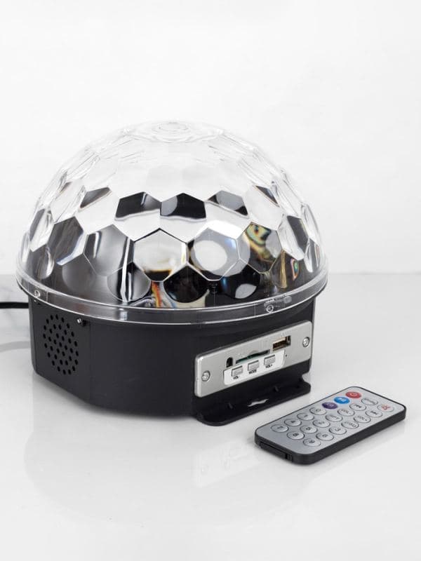 Ночник проектор «Хрустальный диско-шар» 17.5 см, динамик, свечение RGB, 220 В — фото 4
