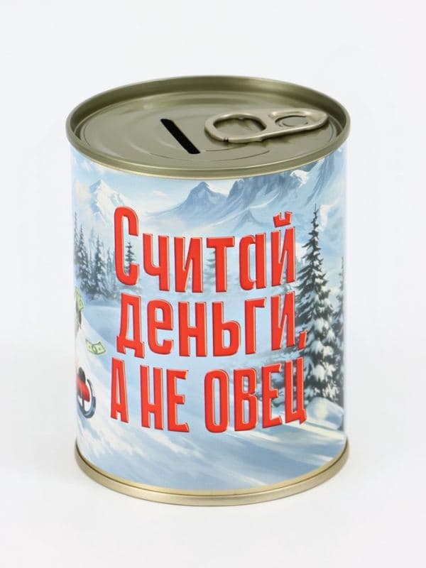 Копилка-банка металл «Считай деньги» 7.5×9.5 см — фото 2