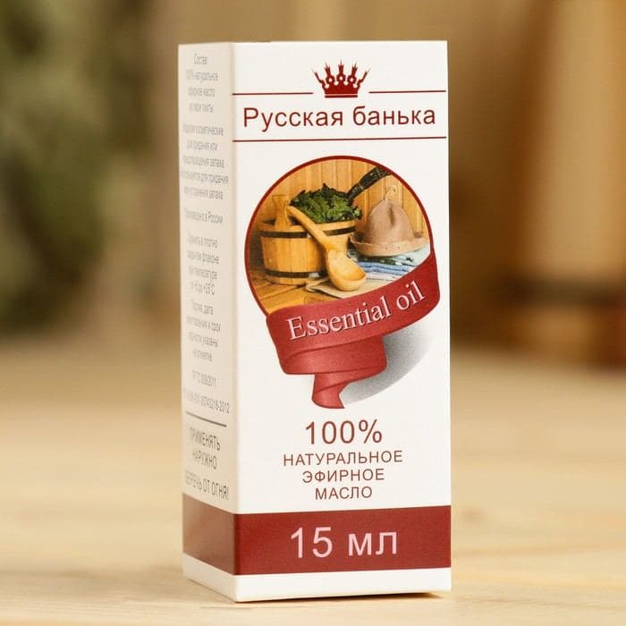 Эфирное масло «Русская банька», флакон-капельница, аннотация, 15 мл — фото 3