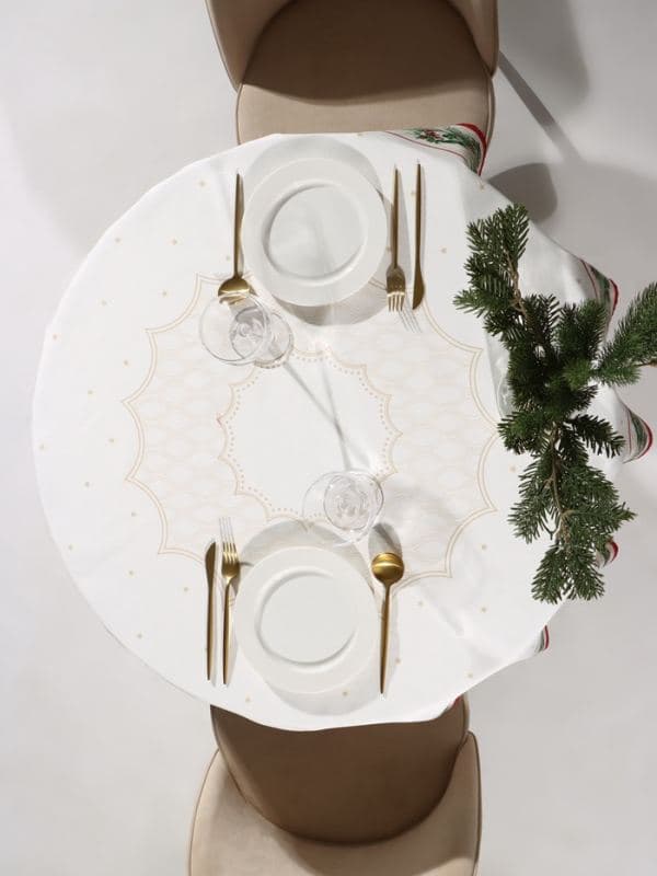 Скатерть новогодняя «Этель» Christmas wreath ±3 см с ВГМО, 100% хлопок, саржа 190 г/м² — фото 5