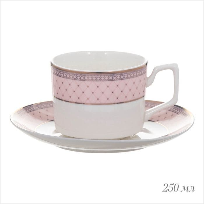 Чайный сервиз WY Paradise, 12 предметов, кружка 250 мл 6 шт., блюдце d=15.5 см 6 шт., фарфор — фото 2