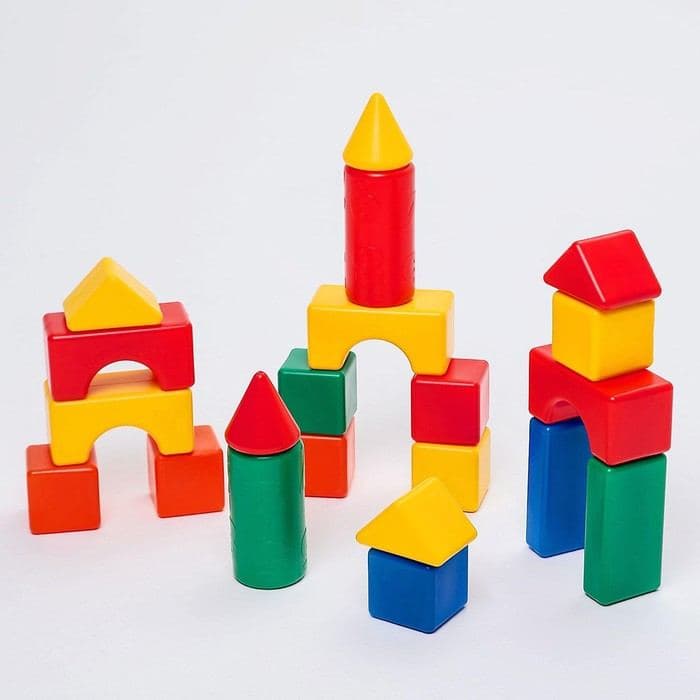 Кубики детские, пластиковые, цветные, 21 штука, 6×6 см — фото 5