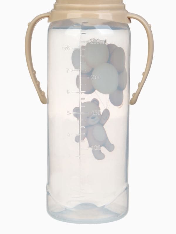 Бутылочка для кормления Baby Bear 250 мл, цилиндр, бежевый Mum&Baby — фото 5
