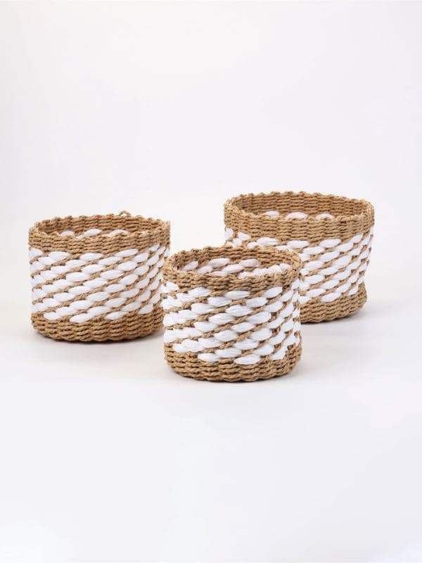 Корзины для хранения Craftel, набор 3 шт.: 15×13, 18×14, 21×15 см, ручной работы — фото 1