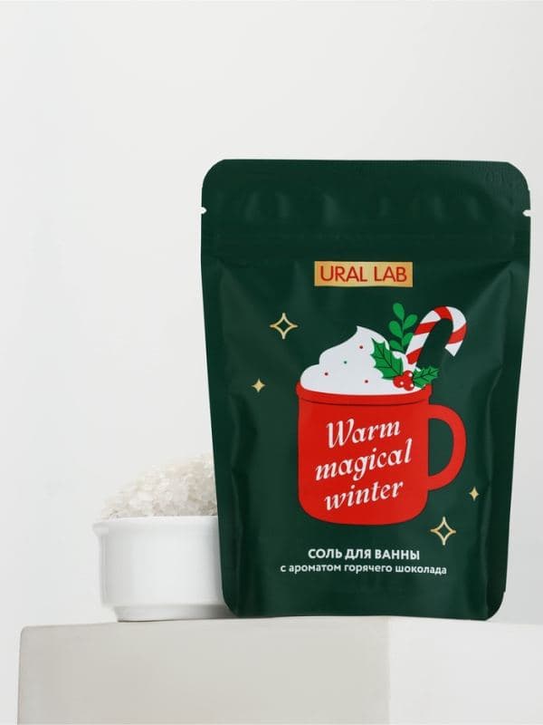 Соль для ванны Warm magical, аромат горячего шоколада, 150 г, URAL LAB — фото 4