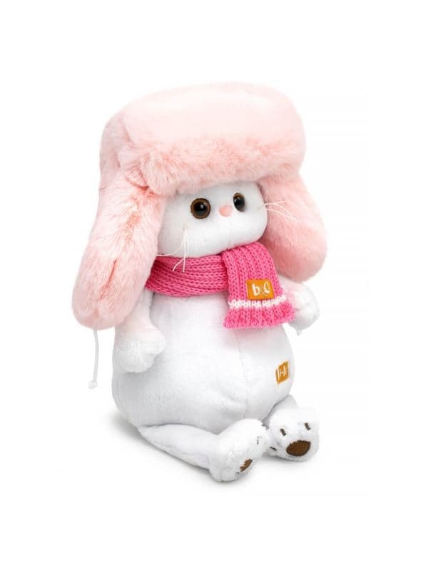 Мягкая игрушка «Кошечка Ли-Ли», в меховой шапке и шарфе, 24 см — фото 4