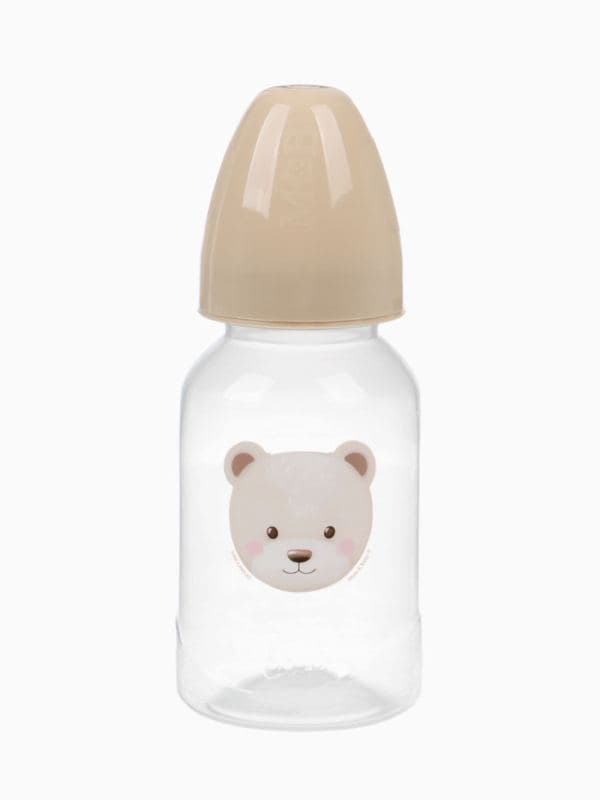 Бутылочка для кормления Bear 150 мл, цилиндр, бежевый Mum&Baby — фото 4