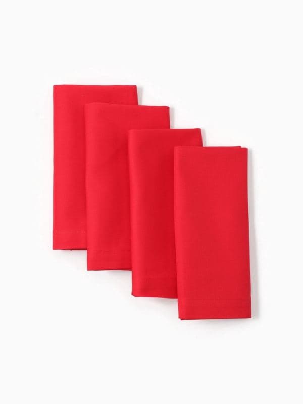 Салфетки сервировочные на стол «Этель» Red pleasure, 40×40 см, набор 4 шт., с декоративными кольцами, красные — фото 4