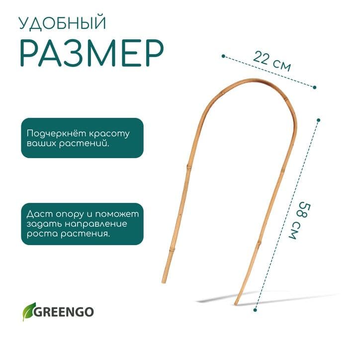 Дуга для подвязки растений, h=60 см, бамбук, Greengo — фото 4
