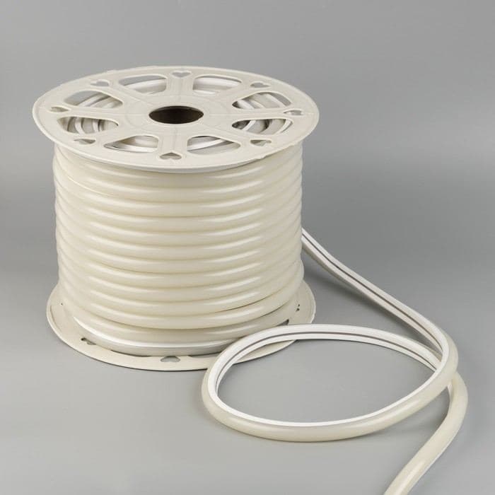 Гибкий неон Luazon Lighting 16 мм D-образный, IP65, 50 м, SMD2835, 120 LED/м, 220 В, свечение тёплое белое — фото 2