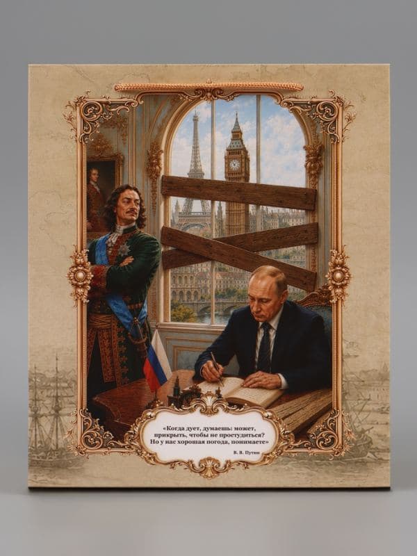Пакет подарочный «Окно в Европу», 23×27×11.5 см — фото 3