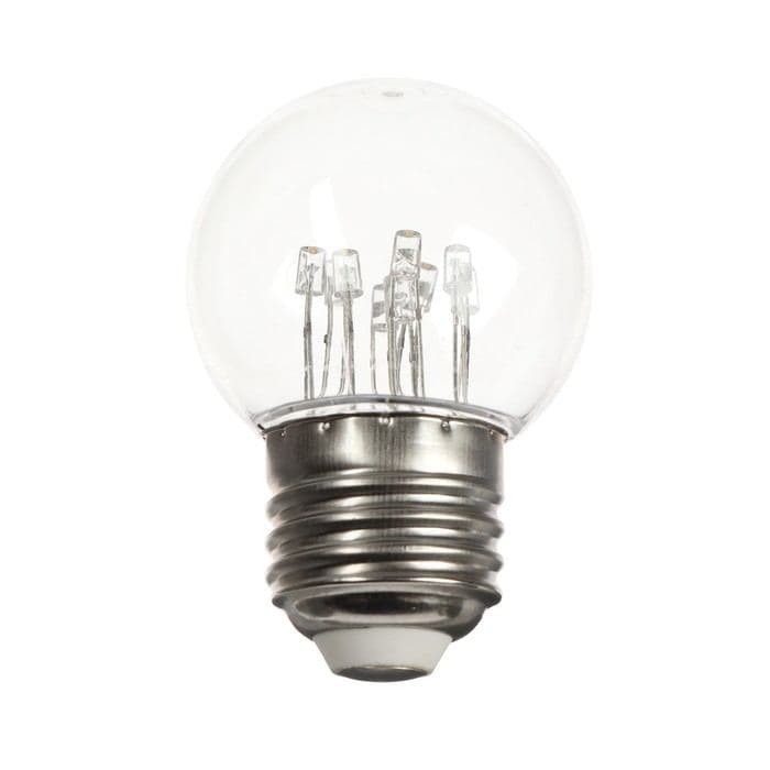 Лампа светодиодная, 6 LED, G45, Е27, 1 Вт, для белт-лайта, набор 10 шт., свечение тёплое белое — фото 4