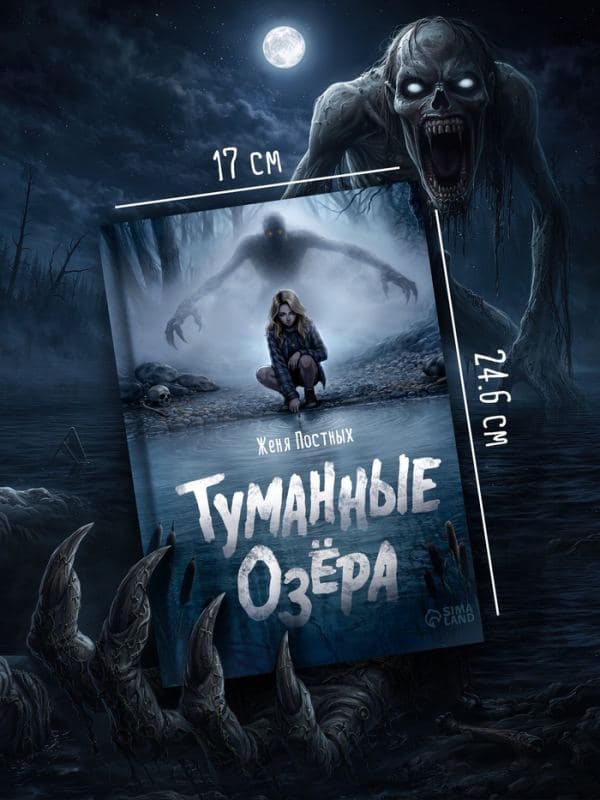 Книга в твёрдом переплёте «Туманные озёра», мистический хоррор, 144 стр. — фото 2