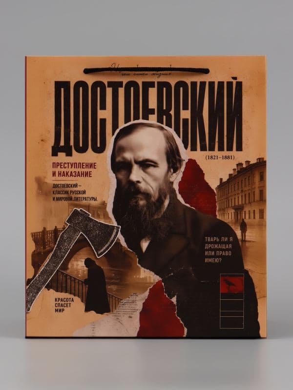 Пакет подарочный «Достоевский», 23×27×11.5 см — фото 3
