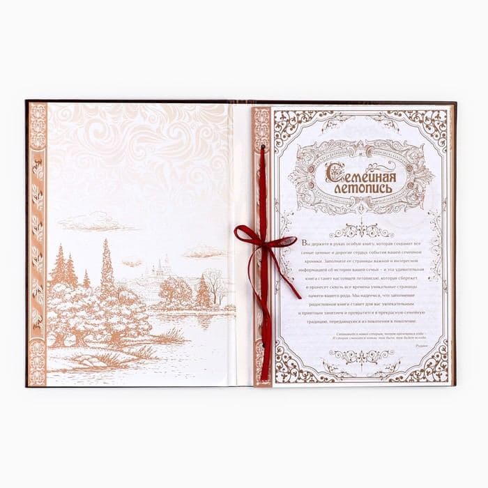 Родословная книга «Наша Семья», 50 листов, 22×31 см — фото 3