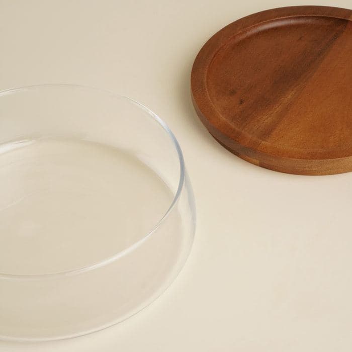 Конфетница SL Home «Южная акация», 1 л, 19×6 см, с крышкой, стекло, прозрачная — фото 4