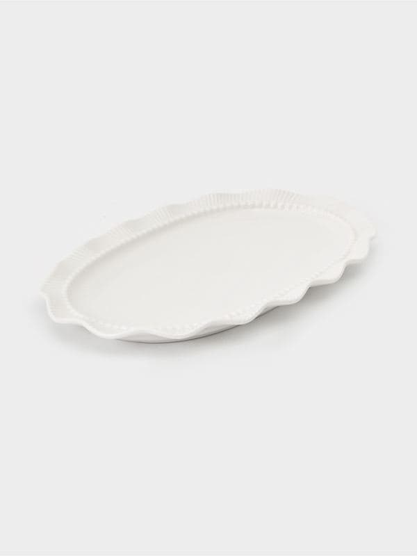 Блюдо сервировочное Breeze, 30.5×19×2 см, фарфор, белое — фото 4
