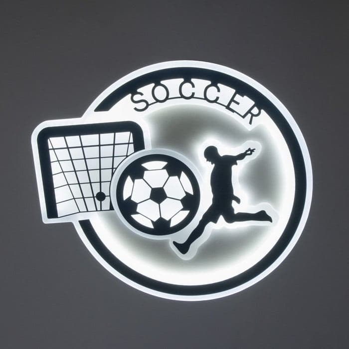 Люстра «Футбол» LEd=68 Вт 2 режима синий 55×50×10 см — фото 5