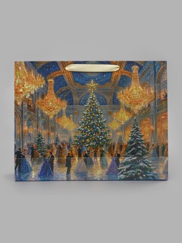 Подарочный пакет «Зимний лес», с лентой 40×31×11.5 см — фото 3