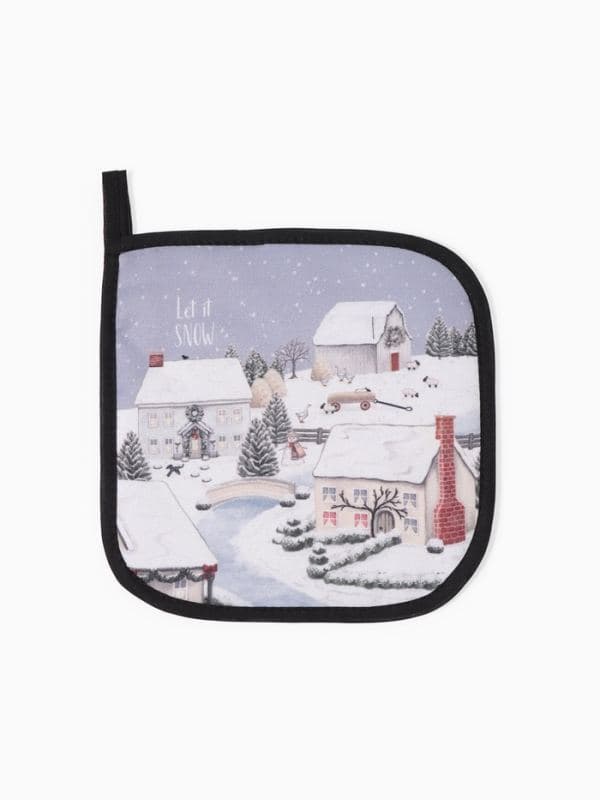 Прихватки набор 2 штуки «Этель» Winter village, размер 20×28 см, 19×19 см — фото 4