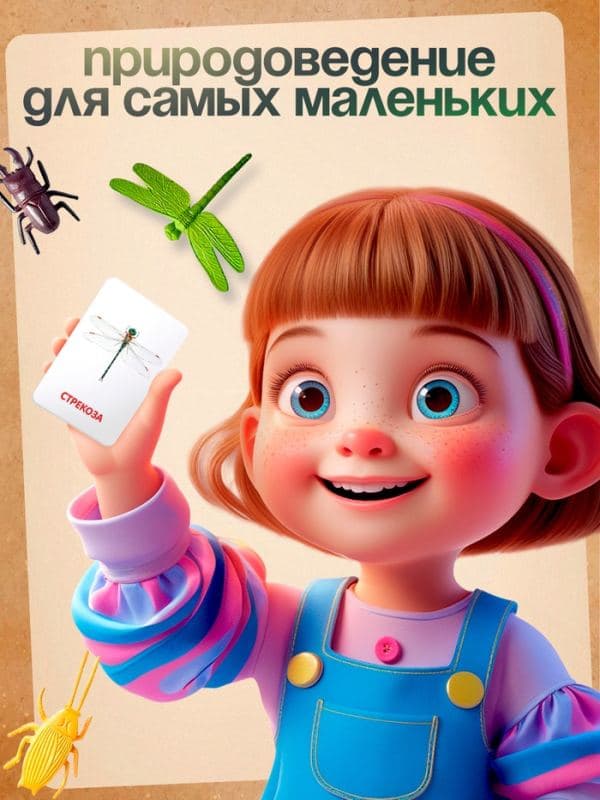 Развивающий набор «Мир насекомых», по методике Домана, 12 фигурок, 3+ — фото 3