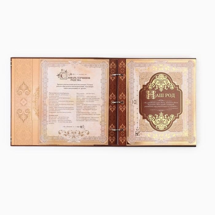 Родословная книга с рамкой под фото «Семейная летопись», 22.5×23.7 см — фото 5