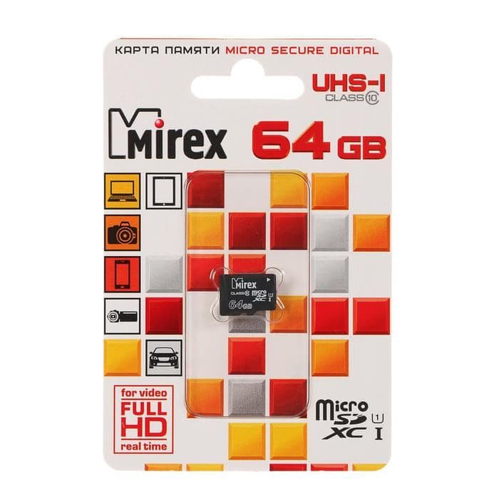 Карта памяти Mirex microSD, 64 Гб, SDXC, UHS-I, класс 10 — фото 2