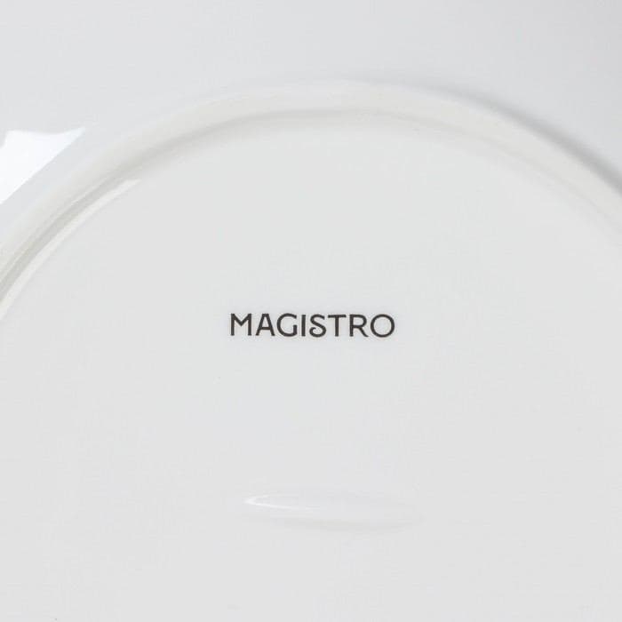 Тарелка Magistro «Цветок», d=19 см, фарфор, белая — фото 5