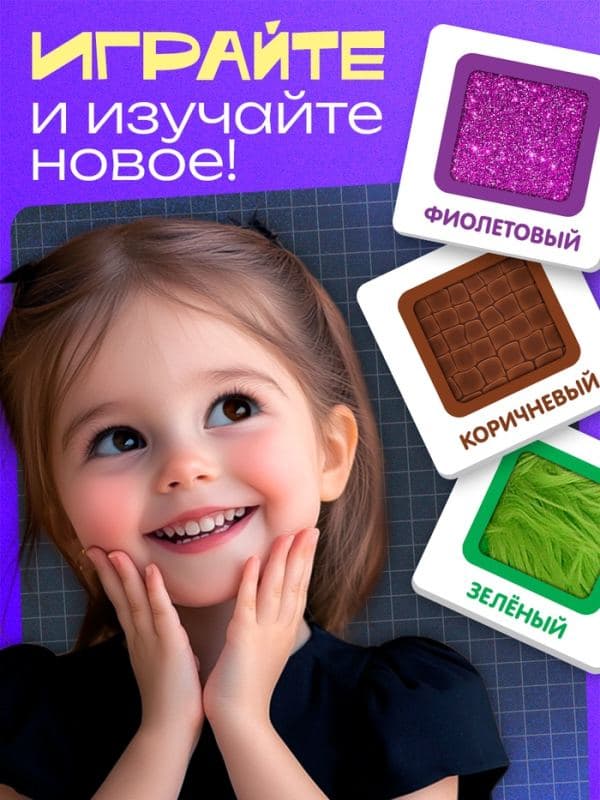 Тактильные карточки «Изучаем цвета», 5 игр, 3+ — фото 3