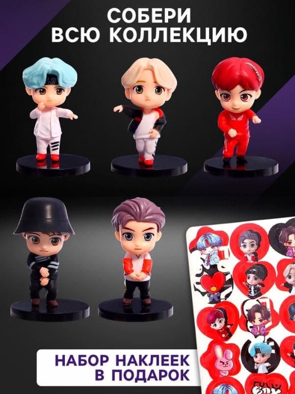 Игрушка - сюрприз Funny Box WOOW TOYS k-pop, фигурка, карточка, наклейки — фото 3