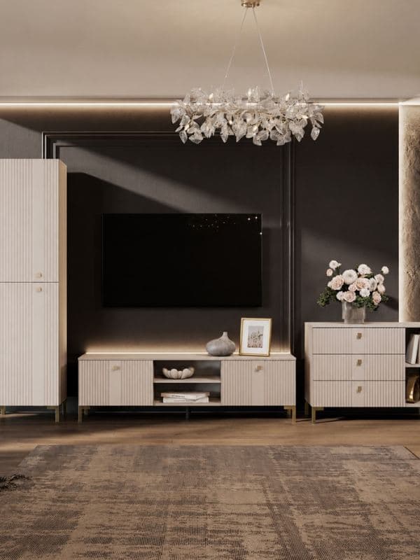 Тумба для телевизора «Триумф», с дверками, 1590×466×348 мм, меланж — фото 3