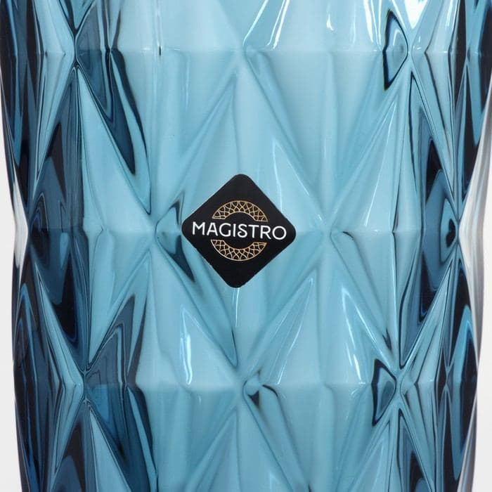 Стаканы Magistro «Круиз», 350 мл, размер одного стакана 8×12.5 см, набор 6 шт., стекло, синие — фото 4