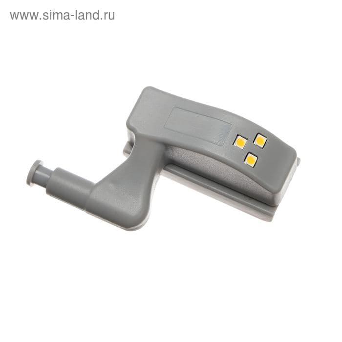 Светильник на мебельную петлю, 3 LED, 0.25 Вт, 3000К, с батарейкой, свечение тёплое белое — фото 3